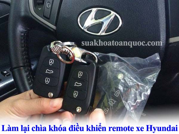làm chìa khóa điều khiển remote xe ô tô hyundai