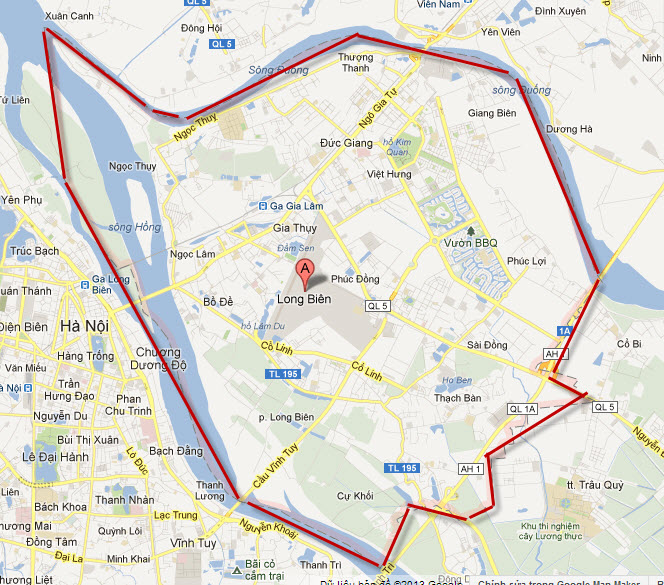 Map google Long Biên Hà Nội